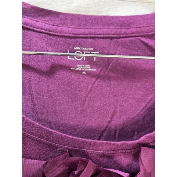 LOFT Women Short Sleeve Scoop Neck Tops‎ Shirts Medium - Picture 4 of 4